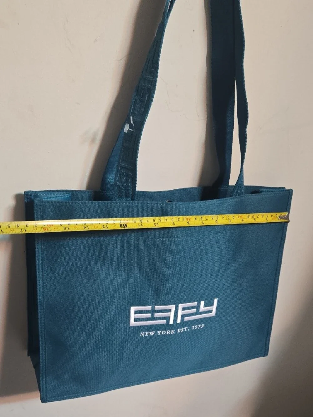 Effy Teal Logo Messenger Tote Bag